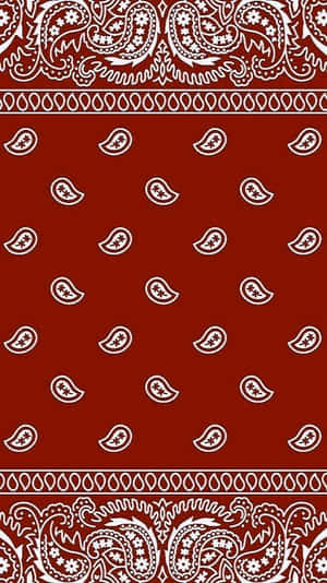 Blood Gang Red Paisleys Pattern Wallpaper