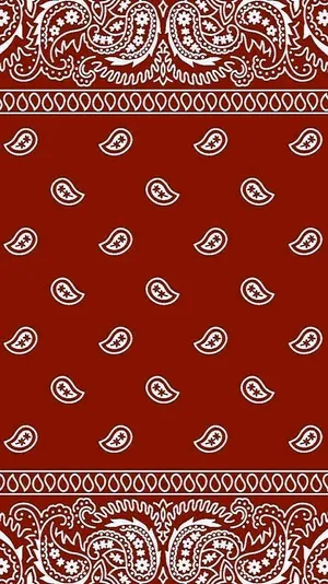 Blood Gang Red Paisleys Pattern Wallpaper