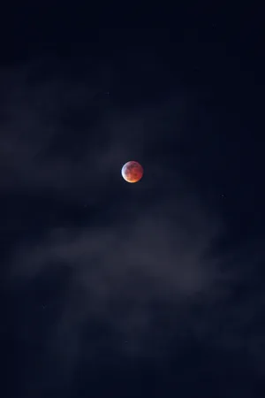 Blood Moon Sky Background Wallpaper