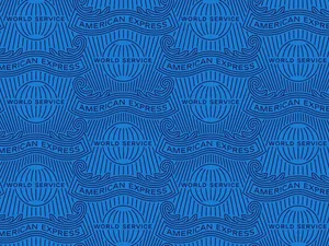 Blue American Express World Service Wallpaper