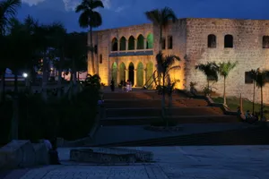 Blue And Orange Aesthetic Alcazar De Colon Wallpaper
