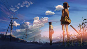 Blue Anime 5 Centimeters Per Second Aesthetic Wallpaper