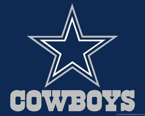 Blue Backdrop Dallas Cowboys Logo Wallpaper