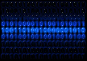 Blue Binary Code Computer Lock Screen Wallpaper