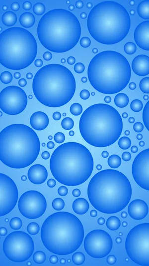 Blue Bubbles On A Blue Background Wallpaper