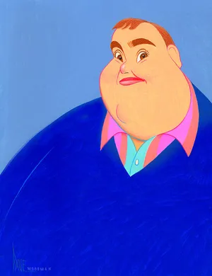 Blue Cartoon John Candy Wallpaper