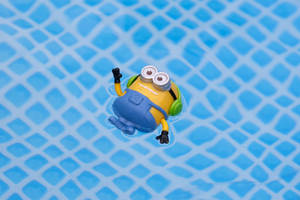 Blue Checkered And Minion Wallpaper