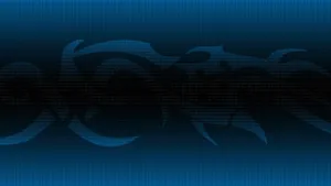 Blue Checkered Forming Tribal Design Wallpaper