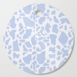 Blue Cow Print Circle Wallpaper
