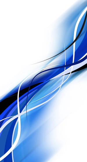 Blue Curving Through Cool White Wallpaper