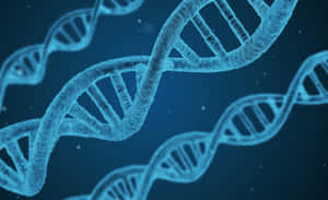 Blue D N A Double Helix Structure Wallpaper