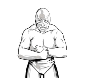 Blue Demon Black And White Illustration Wallpaper