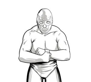 Blue Demon Black And White Illustration Wallpaper