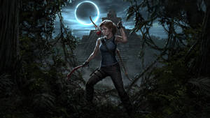 Blue Eclipse In Tomb Raider Wallpaper