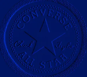 Blue Embossed Converse Logo Wallpaper
