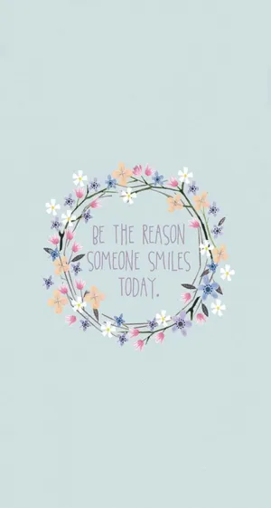 Blue Flower Wreath Girly Tumblr Wallpaper