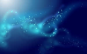Blue Girly Sparkles Flying Wallpaper