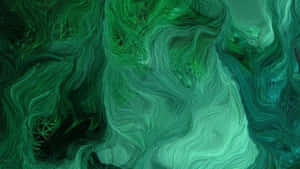 Blue Green Aesthetic Melting Paint Effect Wallpaper