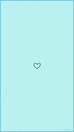 Blue Green Aesthetic Small Doodle Heart Wallpaper