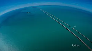 Blue Green Ocean Bing 360 View Wallpaper