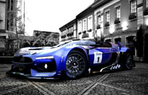 Blue Gt By Citroen Street Racing Car Wallpaper