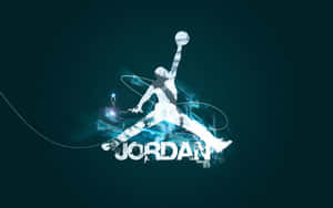 Blue Jordan Jumpman Logo Wallpaper