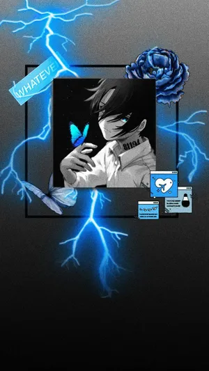 Blue Lightning Ray The Promised Neverland Wallpaper