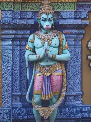 Blue Lord Hanuman 3d Wallpaper
