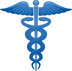 Blue Medical Symbol On White Background Wallpaper