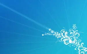 Blue Minimalism Floral Background Wallpaper