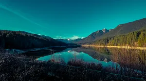 Blue Mountain Lake Hd Scenery Wallpaper