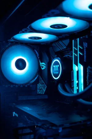 Blue Msi Gaming Computer Components Wallpaper