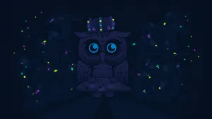 Blue Owl Digital Art Wallpaper