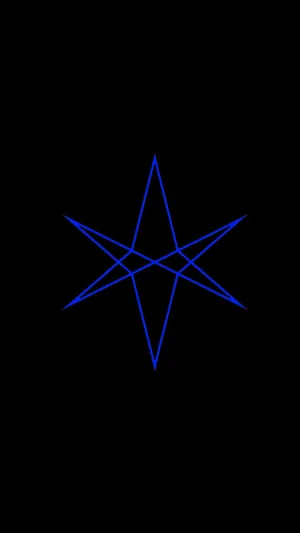 Blue Pentagramon Black Background Wallpaper