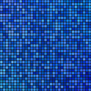 Blue Pixel Mosaic Wallpaper