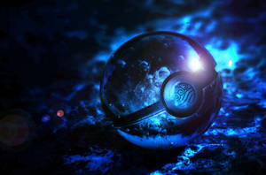 Blue Pokeball Wallpaper