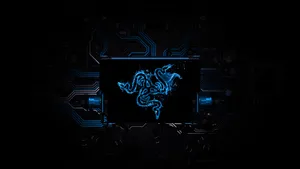 Blue Razer Pc Logo Cpu Wallpaper