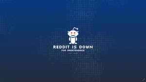 Blue Reddit Maintenance Wallpaper