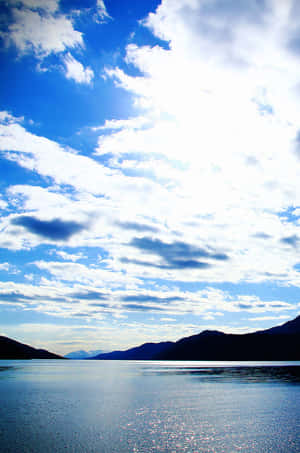 Blue Sky At Loch Ness Lake Wallpaper