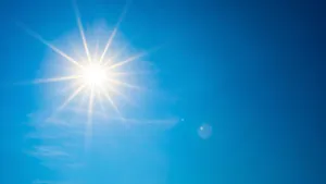 Blue Sky Sunlight Heat Wallpaper