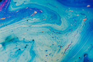 Blue Stains Art – A Masterpiece Of Abstract Art Wallpaper