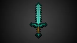 Blue Sword Cool Minecraft Wallpaper