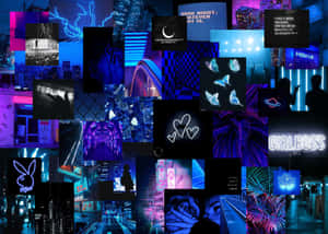 Blue Violet Neon Lights Tumblr Laptop Wallpaper