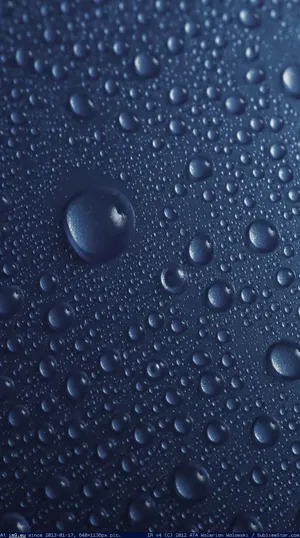 Blue Water Droplets Texture Wallpaper