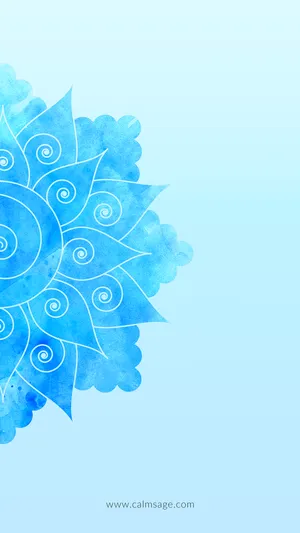 Blue Watercolor Flower Background Wallpaper