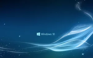 Blue Wispy Lines Windows 10 Wallpaper