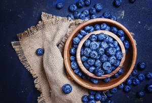 Blueberry Bowl Flat Lay Wallpaper