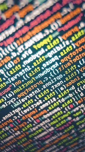 Blurry Code Iphone Wallpaper