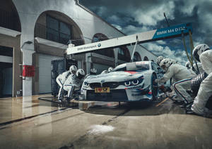 Bmw M4 Dtm Pit Stop Wallpaper