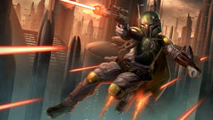 Boba Fett, The Iconic Star Wars Bounty Hunter. Wallpaper